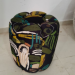 Pouf Design Funky en Tissu – Motifs africains Multicolores – Image 3