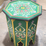 Table à thé bleue peinte à la main